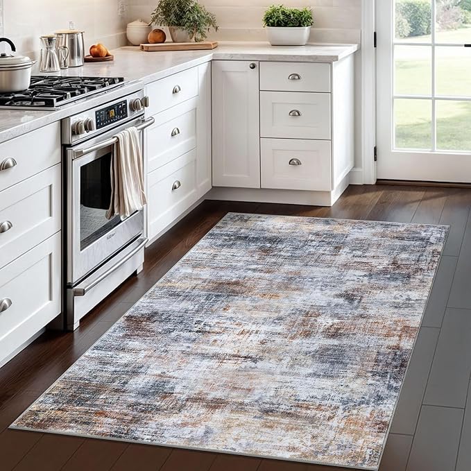 IOHOUZE Abstract Area Rug 4x6 Ft Washable Rugs