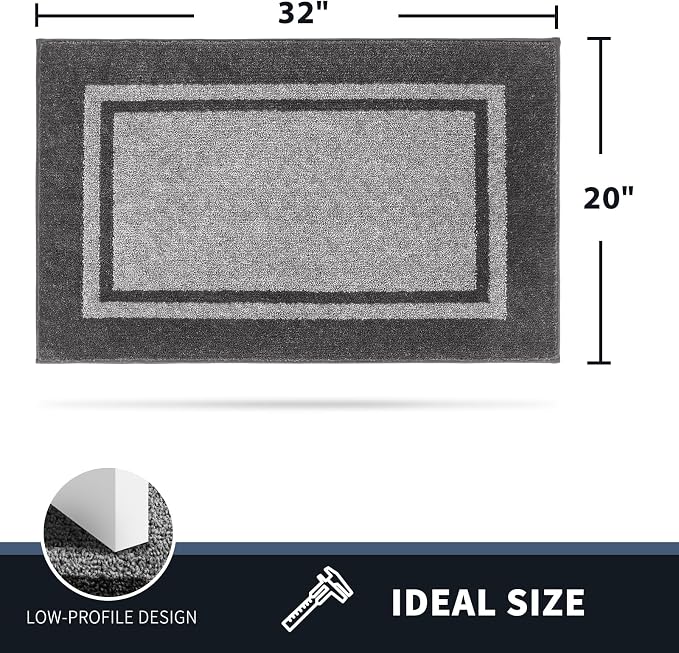 PURRUGS Dirt Trapping Door Mat 20" x 32", Non-Slip Machine Washable Entryway Rug
