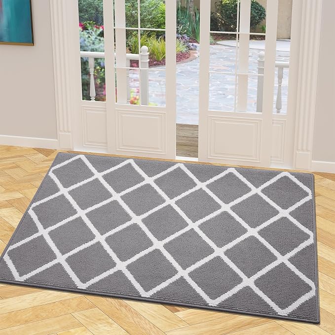 Finchitty Indoor Door Mat, Dirt Resistant and Absorbent, Low-Profile, Washable