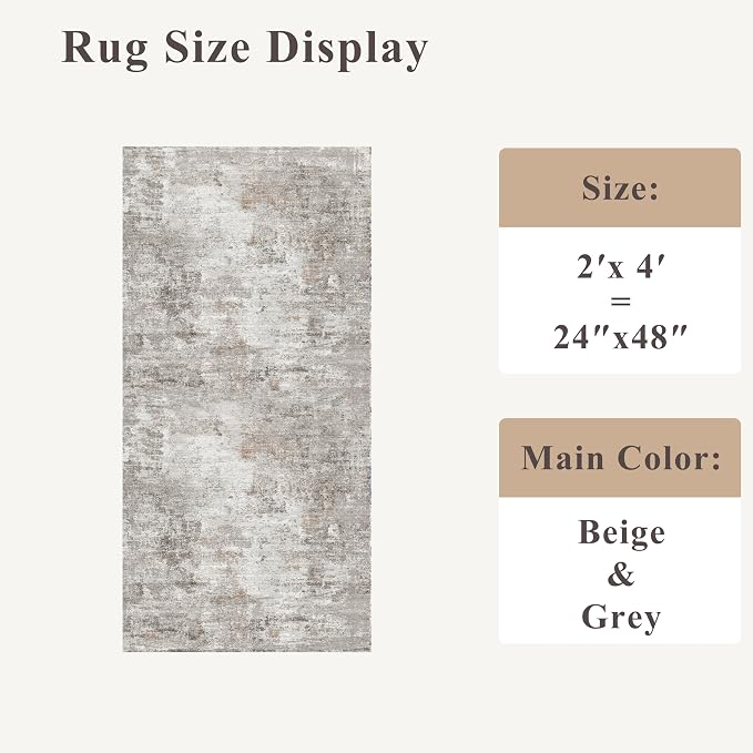 2x4 Washable Entryway Area Rug