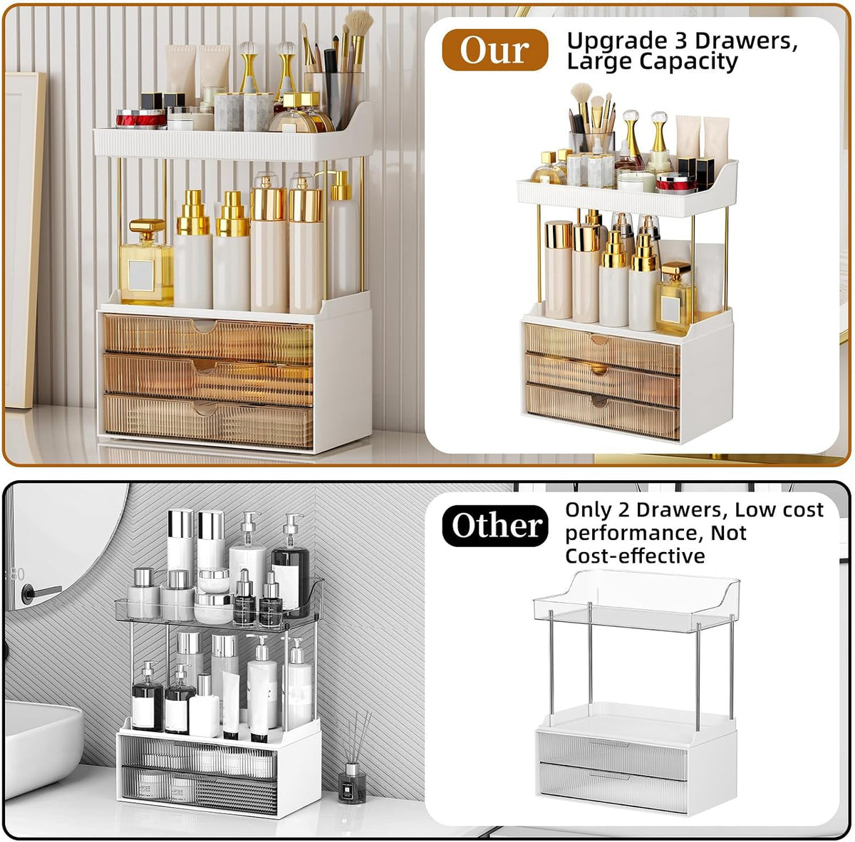 StorBin Arcylic 5-Tier Makeup & Skincare Organizer for Vanity, Bath