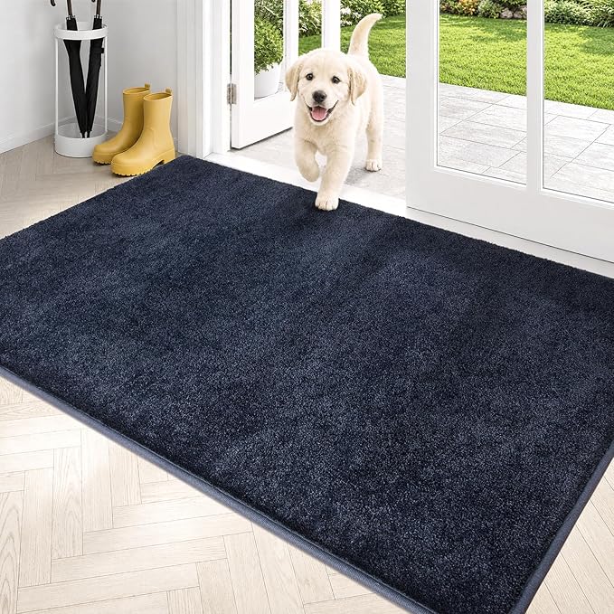 PURRUGS Dirt Trapping Door Mat 34" x 59", Non-Slip Machine Washable Entryway Rug