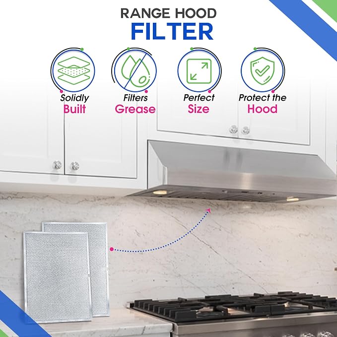 Bagean Stove Hood Vent Filter 11.81"x17.32" BPS1FA36 Compatible