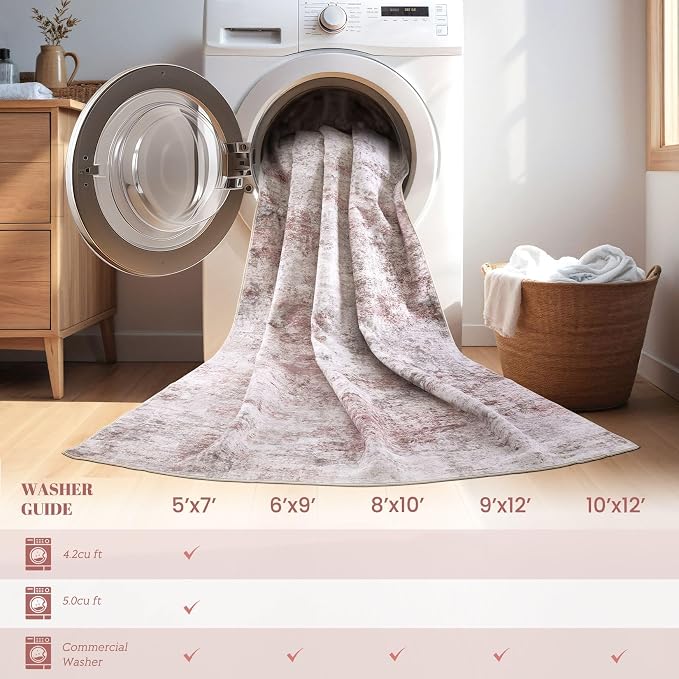 UERMEI 9x12 Washable Area Rug