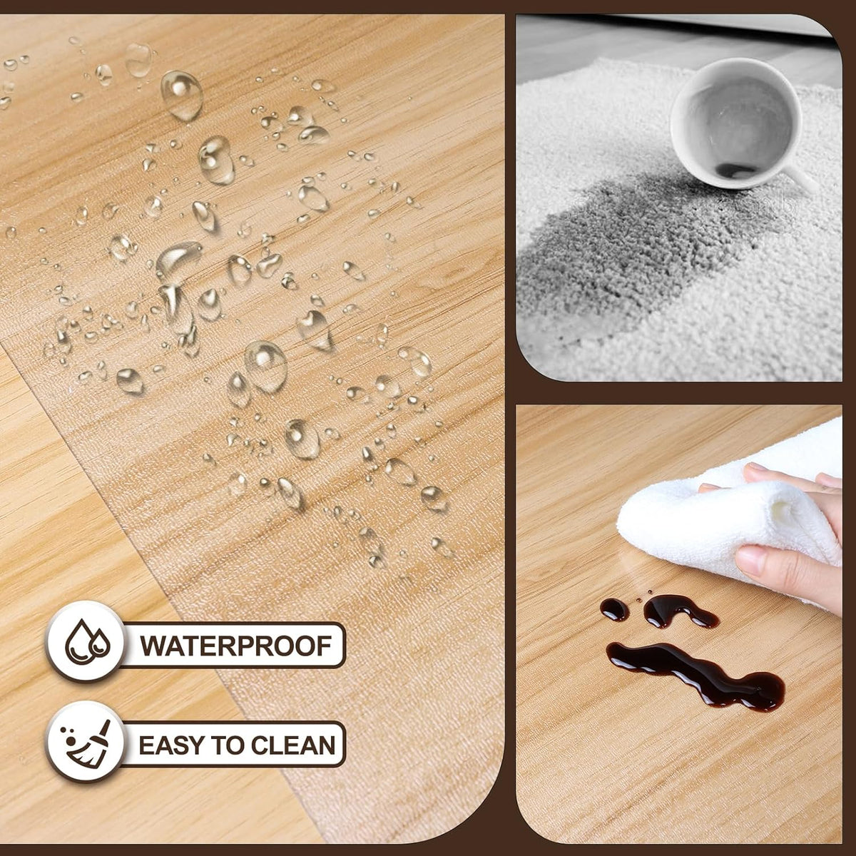 2mm Thicker Clear Office Chair Mat, 36"x48" Rolling Chair Floor Protector