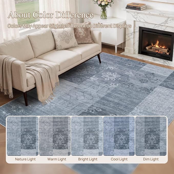 UERMEI 8x10 Area Rug for Living Room