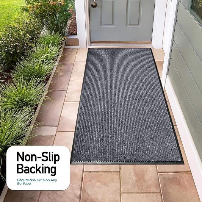 MaxMat® 4-Pack Extra Large 3x5 Ft Heavy Duty Door Mats – Tough Rubber Backing