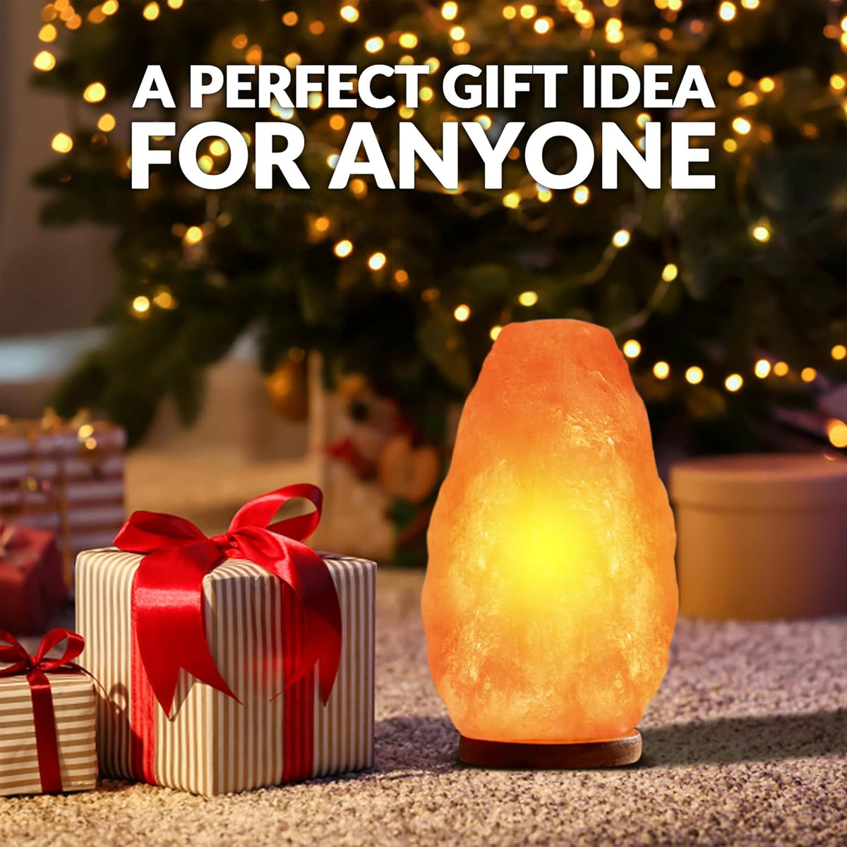 Himalayan Glow Salt Lamp with Touch Dimmer Switch, 5-7 lbs, Natural Pink Crystal, Wooden Base, Room Decor, Home Decor, Relaxation, Ambiance, Gift, Wellness