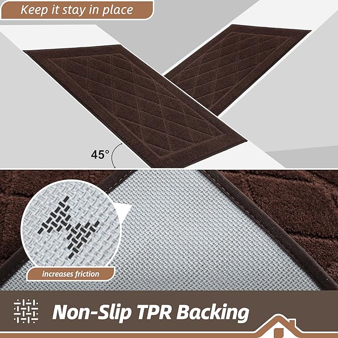 BEQHAUSE Dirt Trapper Door Mat 20" x 32", Doormat Non-Slip Entryway Rugs