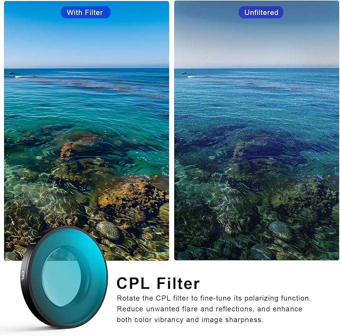 Haoge Filter Set for DJI Osmo Nano, Includes CPL, Osmo Nano Accessories