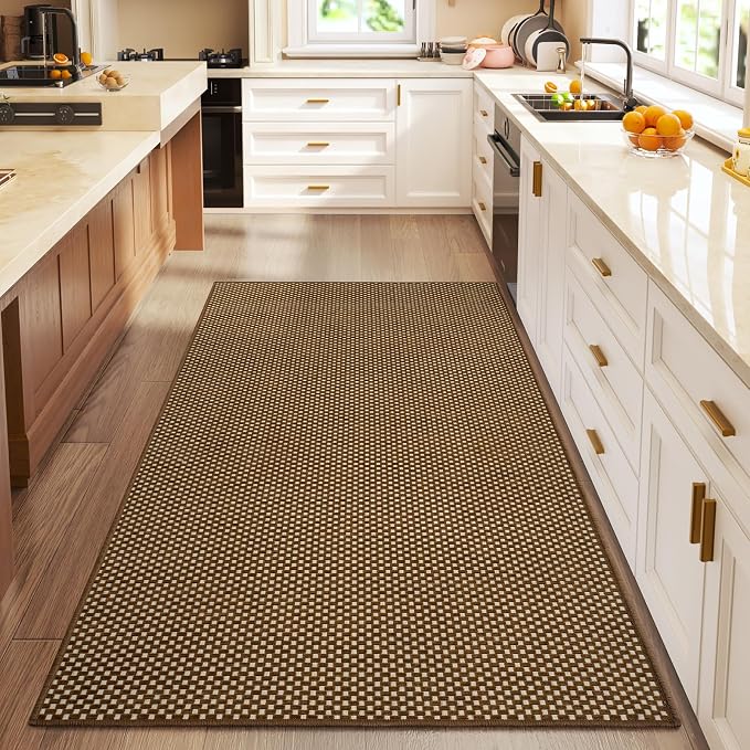 YDKGL 3x5 ft Area Rug Entryway Runner Rug Non Slip Washable, Boho Woven Kitchen