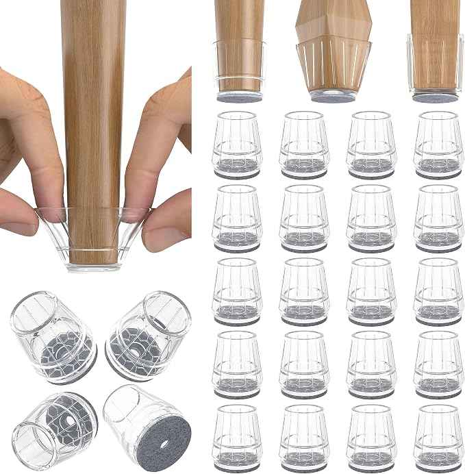 24PCS Extra Small Silicone Chair Leg Floor Protectors