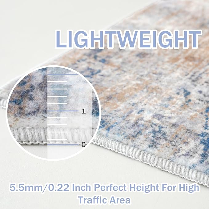 IOHOUZE Abstract Runner Rug 3x20 Ft Extra Long Washable Runners