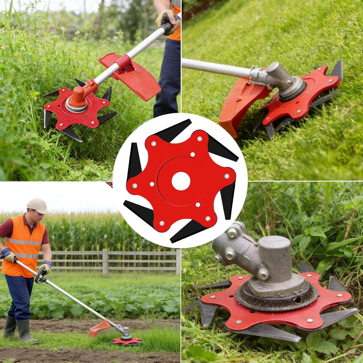 Brush Cutter Blade Set with Adapter Kit, 3 PCS