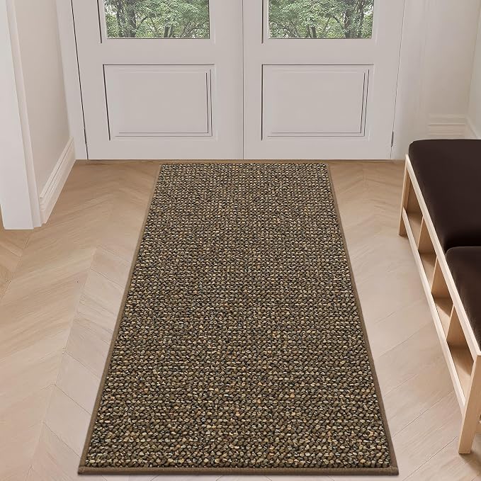 BEQHAUSE Dirt Trapper Door Mat 24" x 60", Non-Slip Washable Doormats Entrance