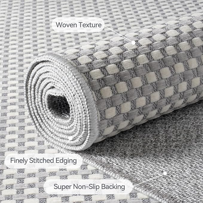 YDKGL 2x8 ft Hallway Runner Rug Extra Long Boho Woven Kitchen Runner Rugs Mat