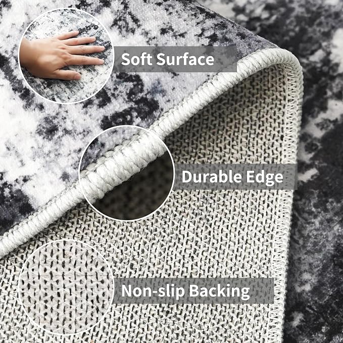 2x3 Small Washable Area Rug: Non-Slip Indoor Door Mat