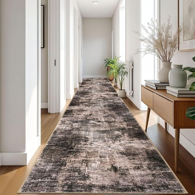 IOHOUZE Abstract Runner Rug 3x18 Ft Washable Runners