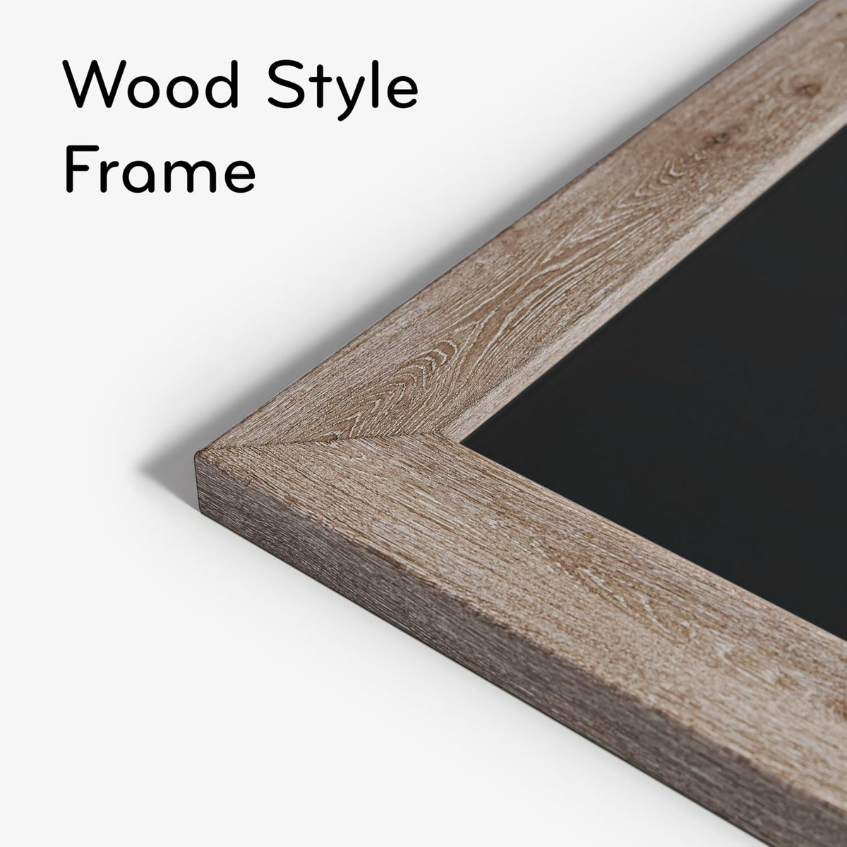 U Brands Magnetic Chalkboard, 24" x 36", Rustic Wood Frame, Premium Matte Surface