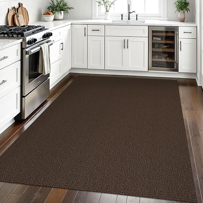 EARTHALL Washable Area Rugs 5x7 Ft Non Slip Living Room Rugs Cotton Rubber