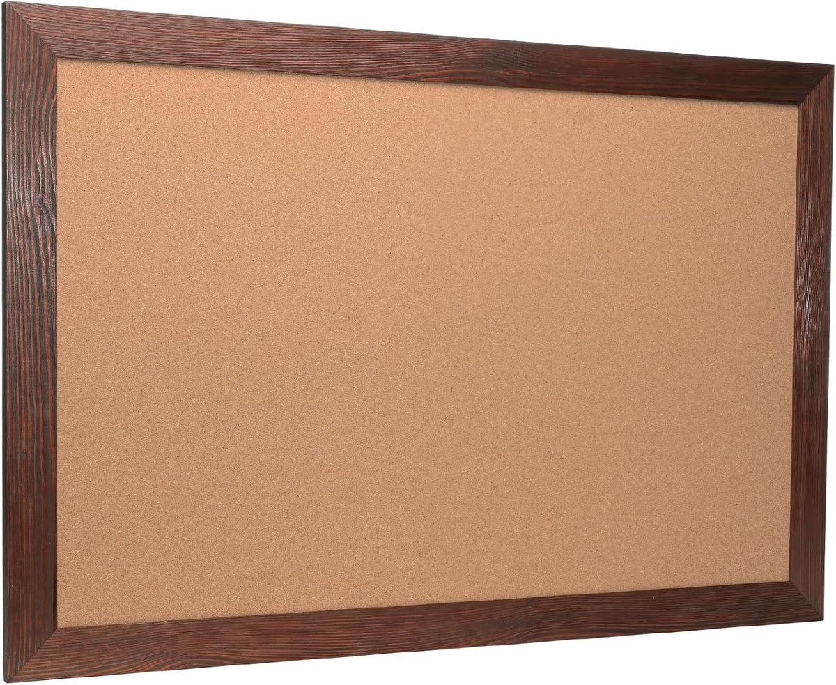 Excello Global Products 24" x 36" Rustic Wood Frame Corkboard