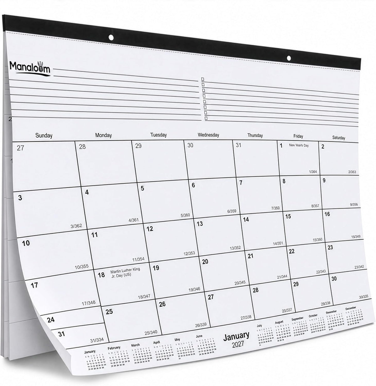 2027 Desk Calendar, Extra Large 22x17 Inch, Desk Pad Calendar, January to December 2027-3 Pack