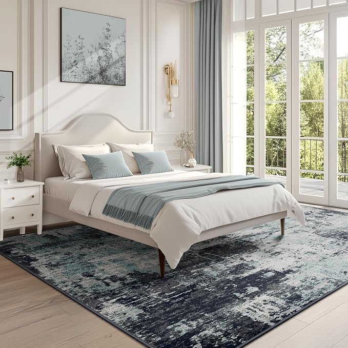 RELEANY Washable Area Rugs 5'x8' Non-Slip Modern Abstract Soft
