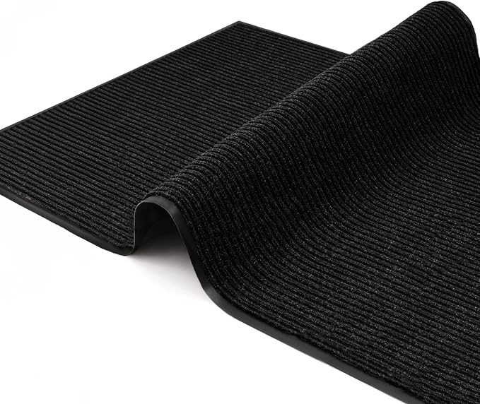 Commercial Door Mat 4'x6' Black, Heavy Duty Industrial Floor Mat
