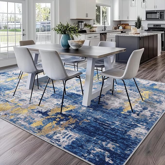 RELEANY Washable Area Rugs 5'x7' Non-Slip Modern Abstract Soft