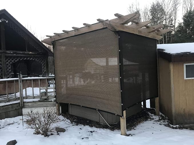 Ifenceview 6'x1' to 6'x100' Brown Shade Cloth Panels Fence Privacy Screen