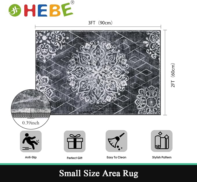 HEBE Washable Area Rug