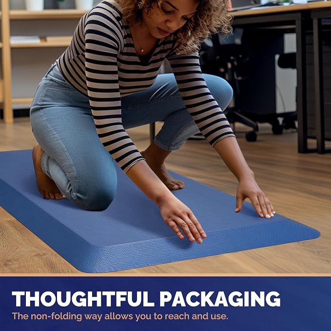 FEATOL Anti Fatigue Mat for Standing, 9/10 Extra Thick Ergonomic Standing Desk