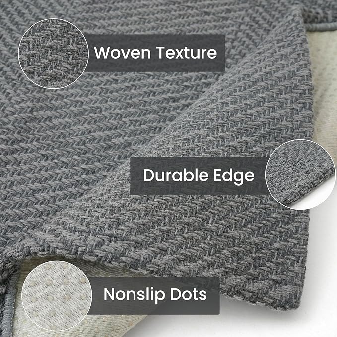 IOHOUZE Small Area Rug 2x3 Washable Woven Rugs