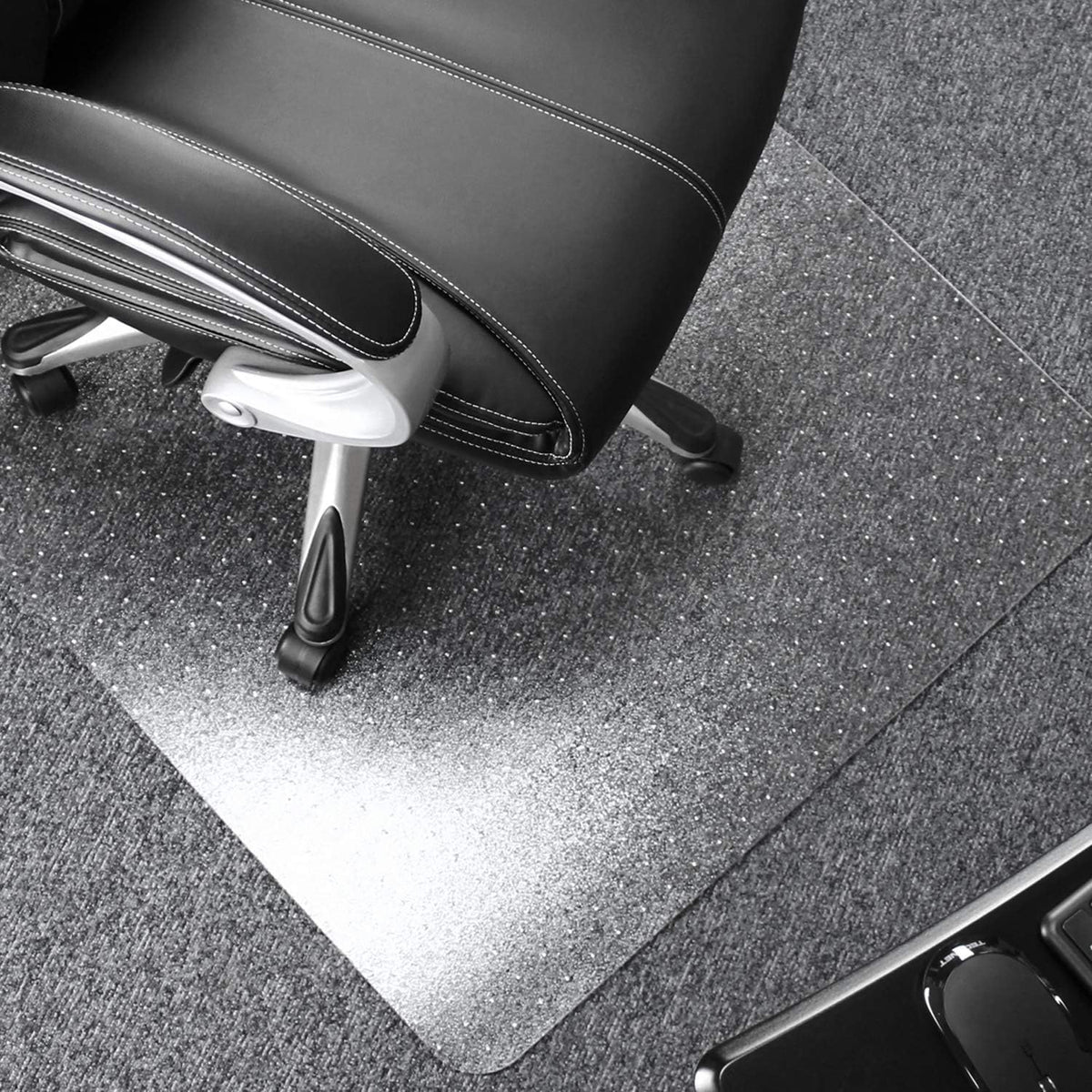 Floortex Polycarbonate Chair Mat 48" x 48" for Low/Medium Pile Carpets