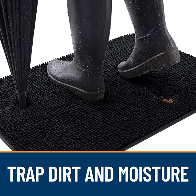 OLANLY Dog Door Mat for Muddy Paws 24x16, Absorbs Moisture and Dirt, Absorbent