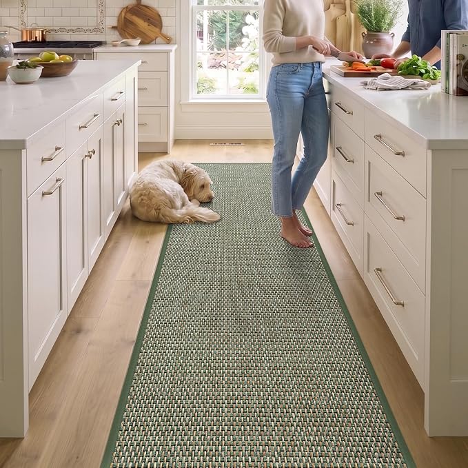DEX Hallway Runner Rug 2x6, Non Slip Rubber Backing Inside Entryway Carpet