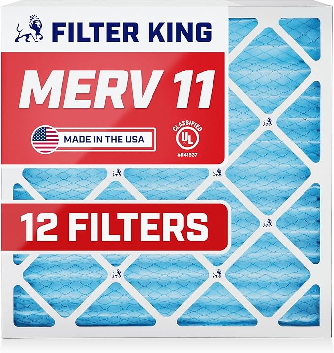 Filter King 16.38x21.5x1 Air Filter | 12-PACK | MERV 11 HVAC Pleated A/C