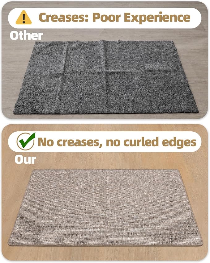 Color&Geometry Ultra Thin Indoor Door Mat 48"x72", Non Slip Rubber Backed Dirt