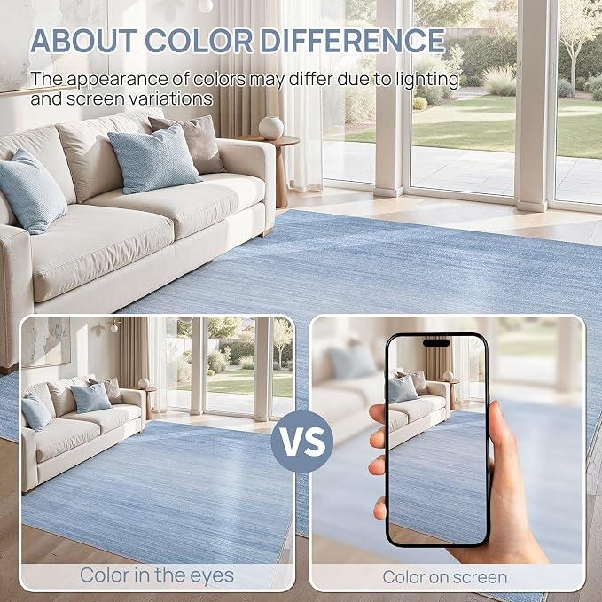 UERMEI 10x14 Washable Area Rug