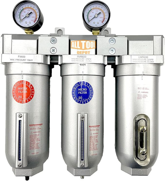 1" NPT SUPER DUTY Industrial Grade 3 Stages Filter Coalescing Desiccant Dryer