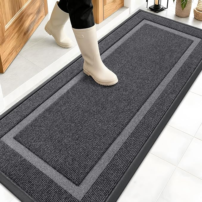 OLANLY Front Door Mat Indoor Outdoor Entrance, Waterproof All-Season,