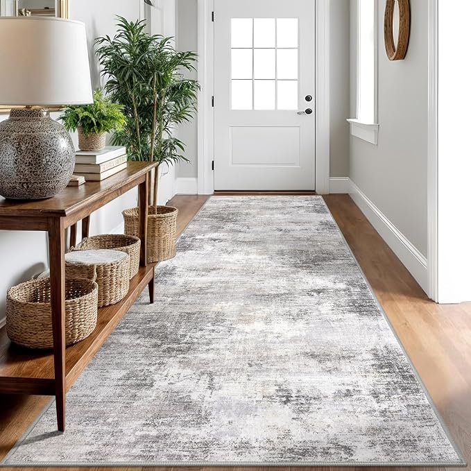 IOHOUZE Abstract Runner Rug 3x10 Ft Washable Runners