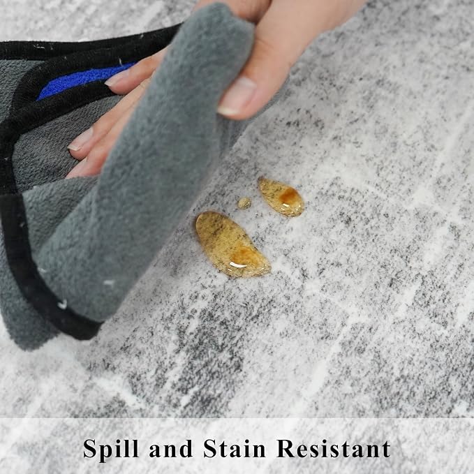 Washable 2x5 Hallway Runner Rug: Indoor Abstract Water Resistant Kitchen