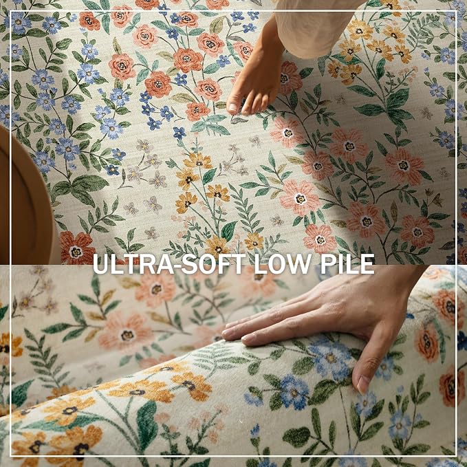 Washable Kitchen Rug Runners for Hallways: 2'x10' Bedroom Runner Non Slip Low