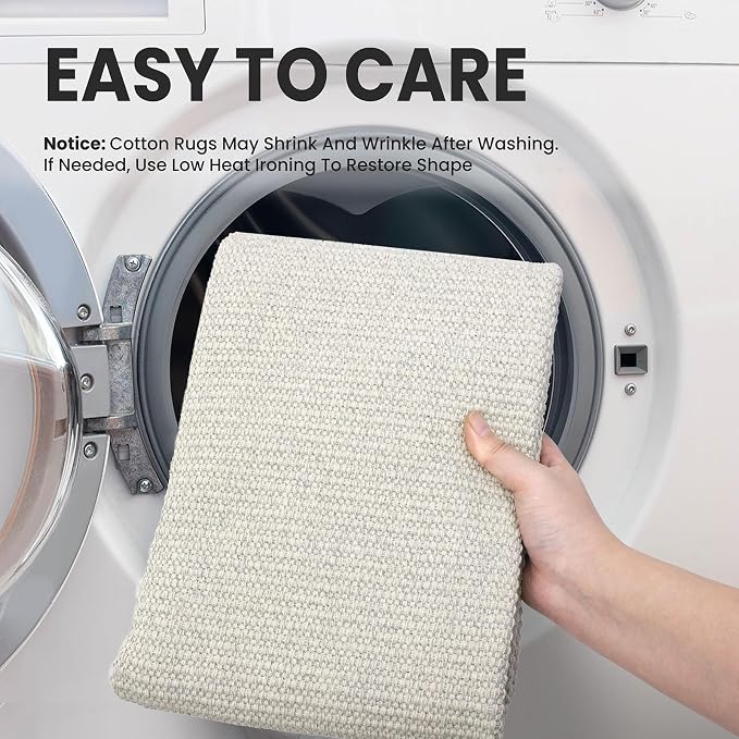 EARTHALL Washable Area Rug 3x4 Ft Non Slip Rugs