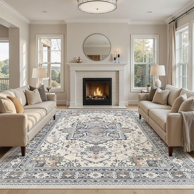 UERMEI 9x12 Area Rug Living Room Rugs