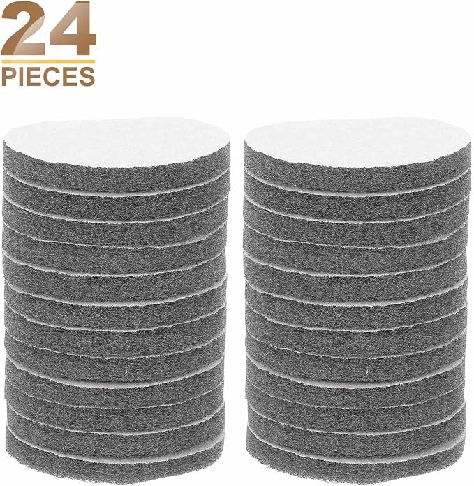 HARFINGTON 24pcs Scrubber Scouring Pads 800 Grits 4 Inch Drill Power Brush Hoop