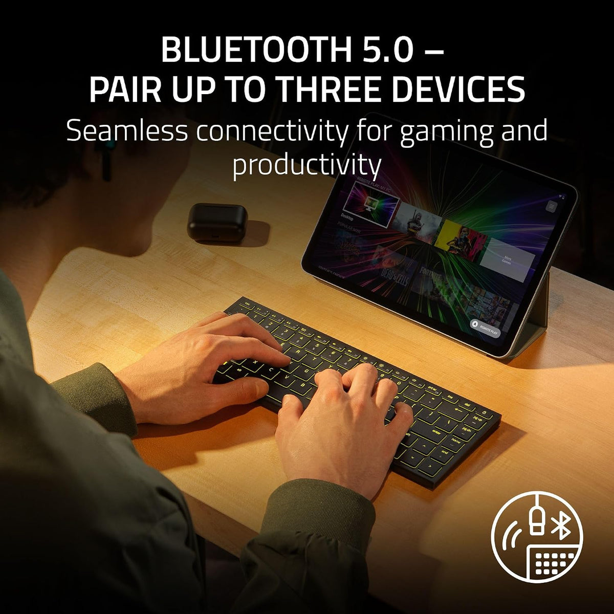 Razer Joro Wireless Gaming Keyboard, Portable Compact 75%, Low Profile Keys