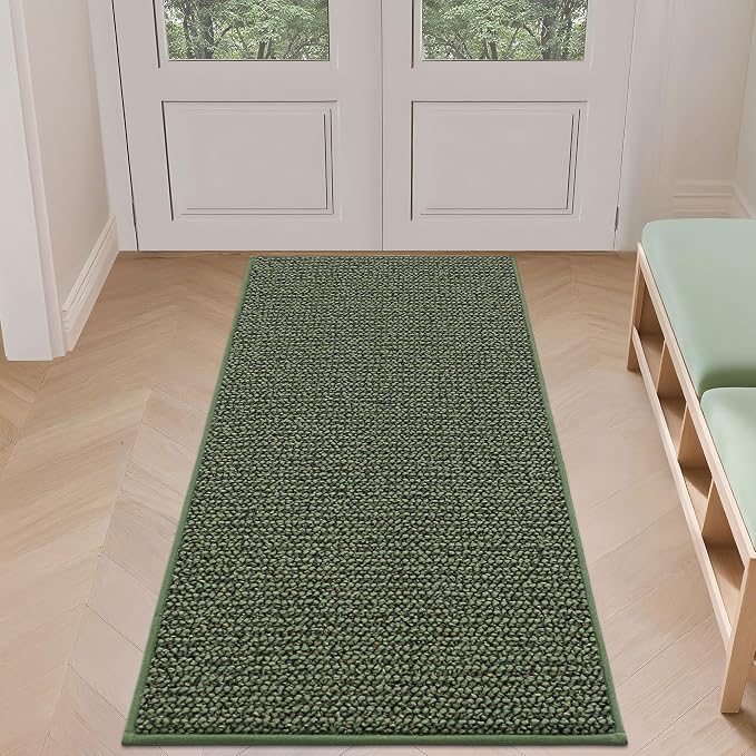 BEQHAUSE Dirt Trapper Door Mat 24" x 60", Non-Slip Washable Doormats Entrance