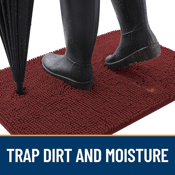 OLANLY Dog Door Mat for Muddy Paws 40x24, Absorbs Moisture and Dirt, Absorbent